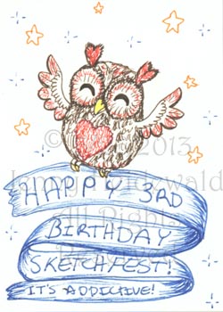 Happy 3rd Birthday Sketchfest by Jenny Heidewald
